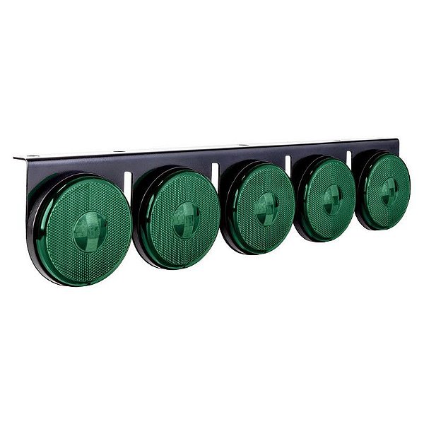 Lanterna 5 Marias Carreta Caminhão Led Verde Bivolt 85 Mm