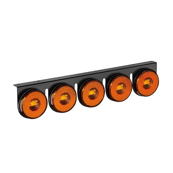 Lanterna 5 Marias Carreta Caminhão Led Âmbar Bivolt 85 Mm