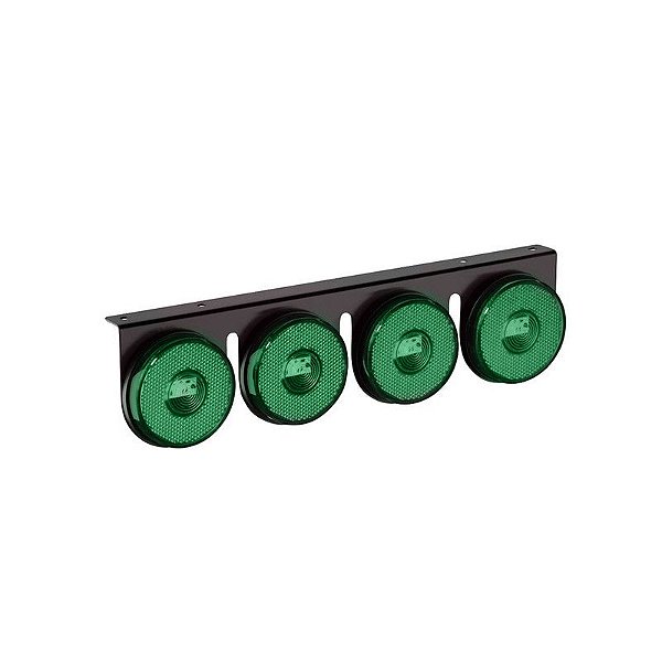 Lanterna 4 Marias Carreta Caminhão Led Verde Bi. 85mm 6un