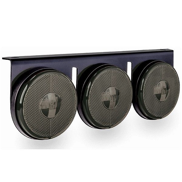 Lanterna 3 Marias Carreta Caminhão Led Fumê Bivolt 85 Mm 2un
