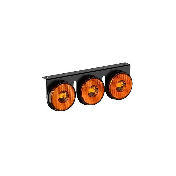Lanterna 3 Marias Carreta Caminhão Led Âmbar Bivolt 85 Mm