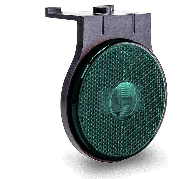 Lanterna Lateral Ø65mm Led Saida Conec + Sup. Verde 2un