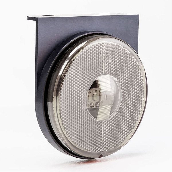 Lanterna Lateral Ø85mm Led Saida Conector E Suporte Cristal