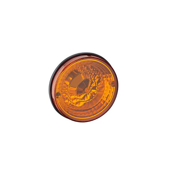 Lanterna Traseira Metalizada Ø125mm Âmbar S/ Soquete 2un