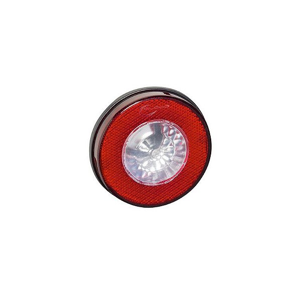 Lanterna Traseira Metalizada Sem Soquete  Ø125mm Luz De Ré