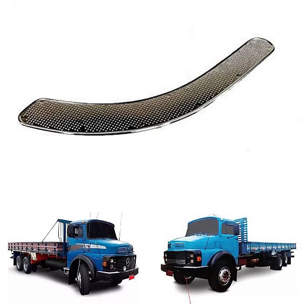 Chapa Parachoque Escama Mb 1518 Aluminio Lado Esquerdo