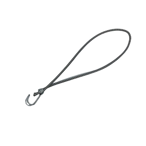 Extensor Corda Elastica Gancho Duplo 50cm Cinza/Bran. - 50UN