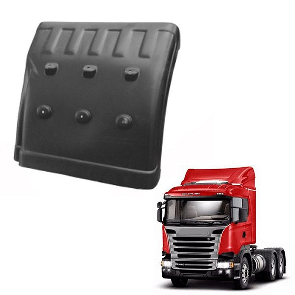 Meio Paralama Scania S4 Traseiro Direito Preto Ch 5,5