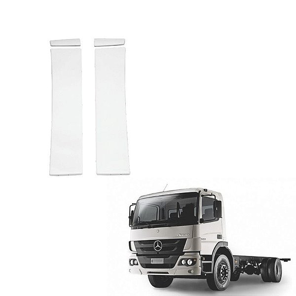 Defletor Lateral Mb Atego Cabine Simples Bolha Com Suportes