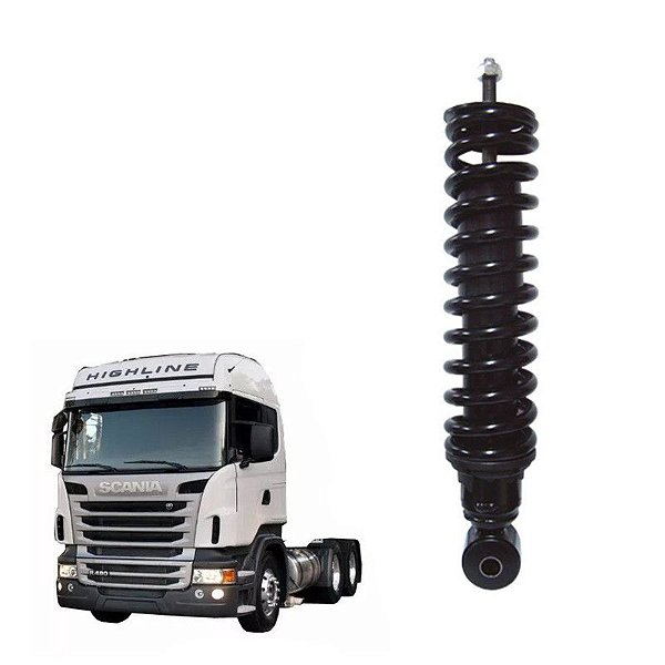 Amortecedor Cabine Scania Serie 5 P Traseiro Menor Com Mola