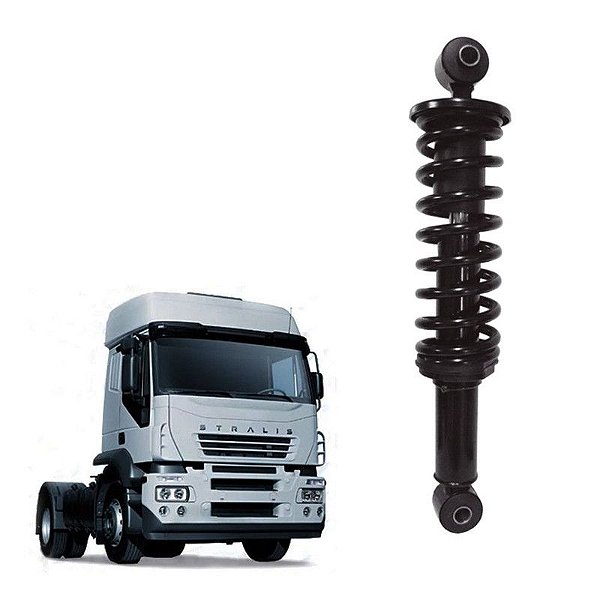 Amortecedor Cabine Iveco Stralis Traseiro Com Mola