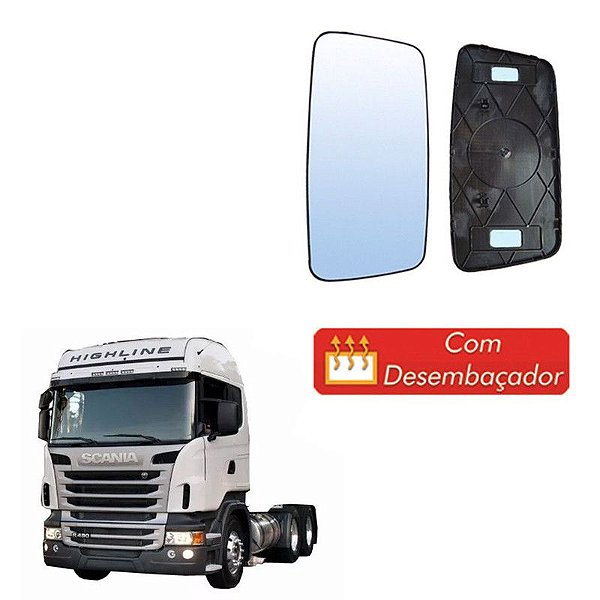 Vidro Retrovisor Scania S5 Economico Ld Le Com Desembaçador
