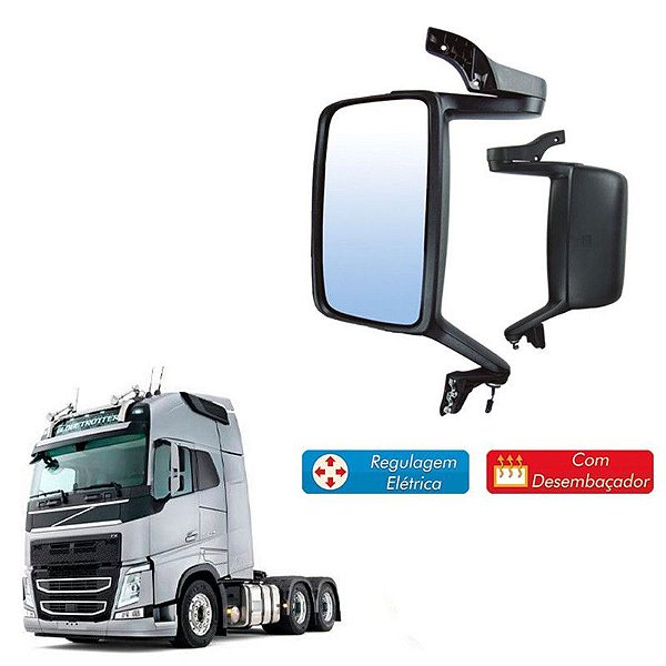 Retrovisor Volvo Fh Fm 2010 2011 Le Desembaçador E Regulagem