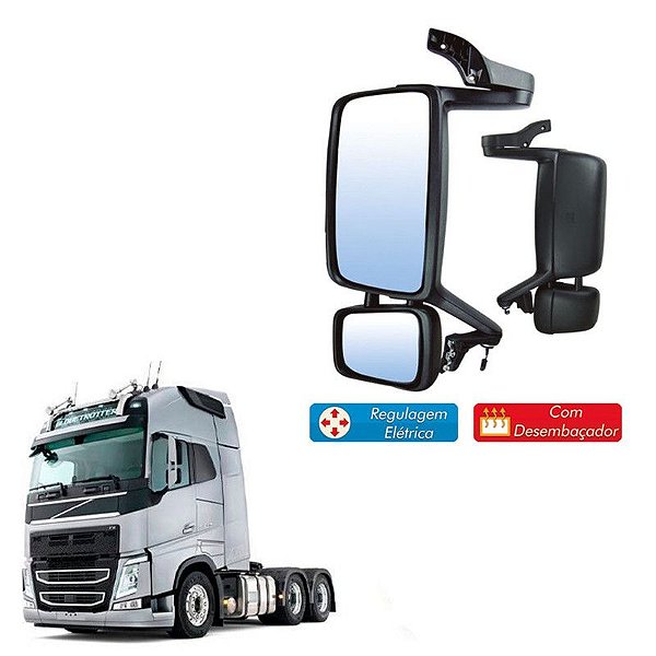 Retrovisor Volvo Fh Fm 2010 2011 Le Desembaçador E Regulagem