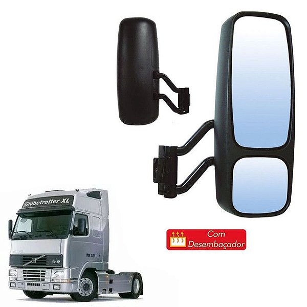Retrovisor Completo Volvo Fh Nh 2008 2009 Ld C Desembaçador