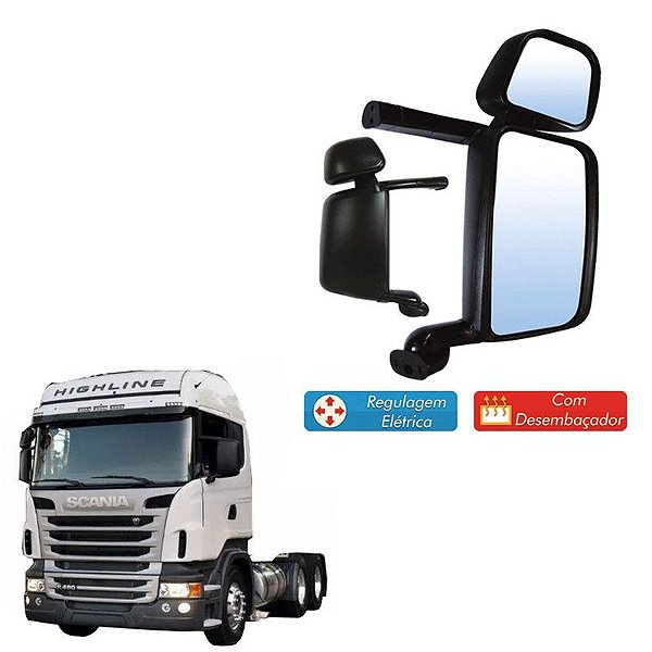 Retrovisor Completo Scania S4 S5 Ld Desembaçador E Regulagem