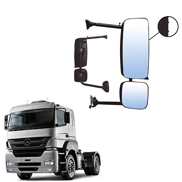 Retrovisor Completo Mb Axor Atego 2015 Ld Sem Desembaçador