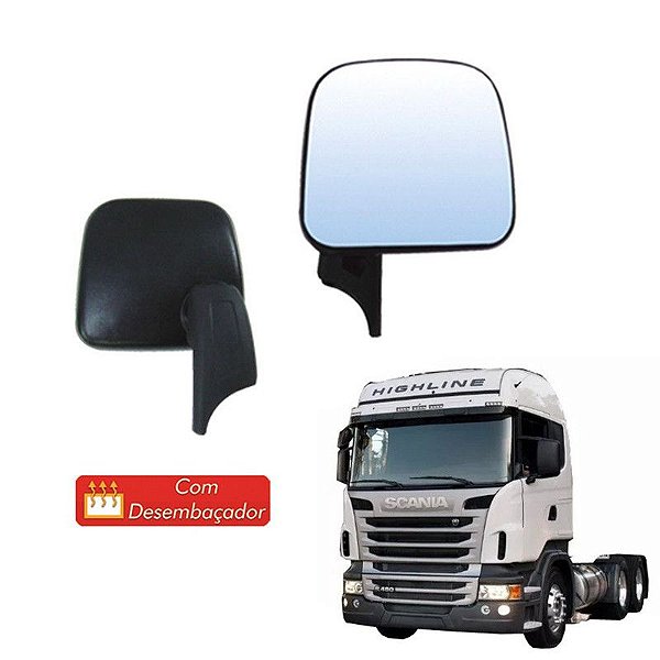 Retrovisor Auxiliar Scania S5 Economico Ld Com Desembaçador