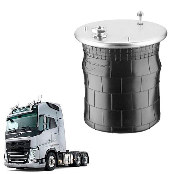 Mola Pneumatica Eixo Volvo Fh 2016 2017 Menor Sem Base 245mm