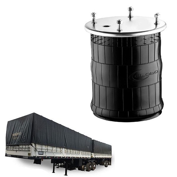 Mola Pneumatica Eixo Carreta Randon 2000 2001 2002 2003 2004