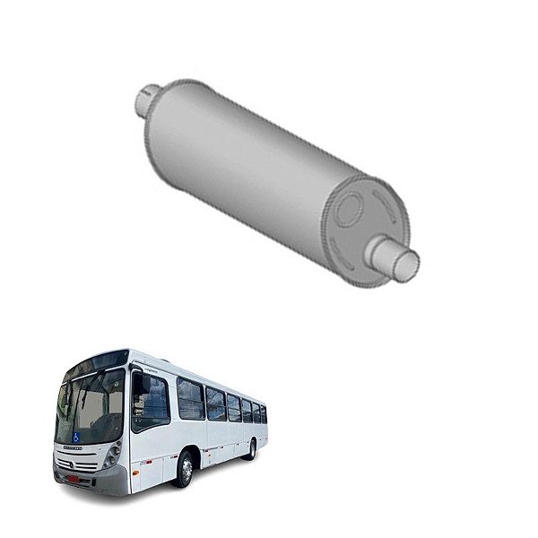 Silencioso Mercedes Ônibus Of1712 Original 3844900101
