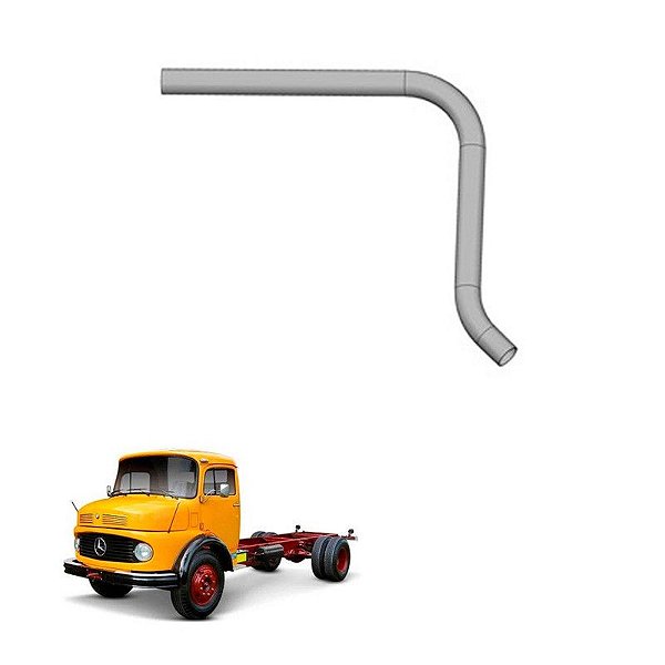 Tubo Traseiro Longo Mercedes Turbinado 3 P Galvanizado