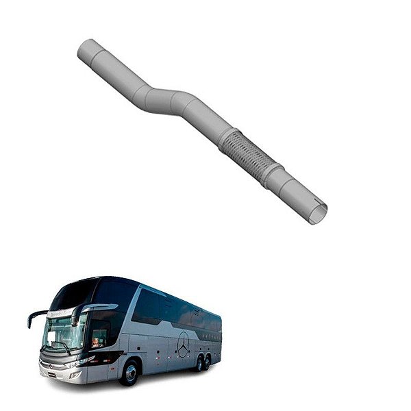 Tubo Intermediário Longo Onibus Mb 1519 Flexivel 3844903231