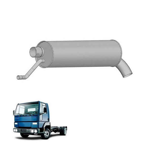 Silencioso Ford Cargo 2628e Original 4c455230dc Com Sucção