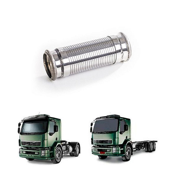 Tubo Flexível Volvo Vm Original 21974508 Inóx 250mm - 4 P