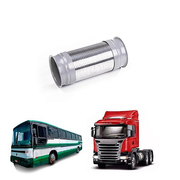 Tubo Motor Flexível Scania S4 S5 Original 1753639 Inóx 320mm