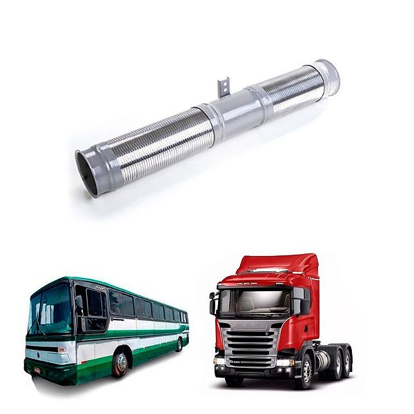 Tubo Flexível Scania T R 124 Original 1505749 1100mm Inóx