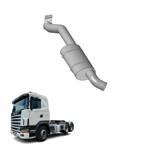Tubo Terminal Silencioso Scania 480 V8 Original 1483281