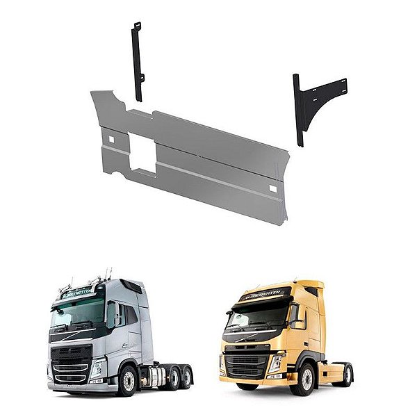 Conjunto Carenagem Lateral Volvo Fh Fm 3200mm Entre Eixos