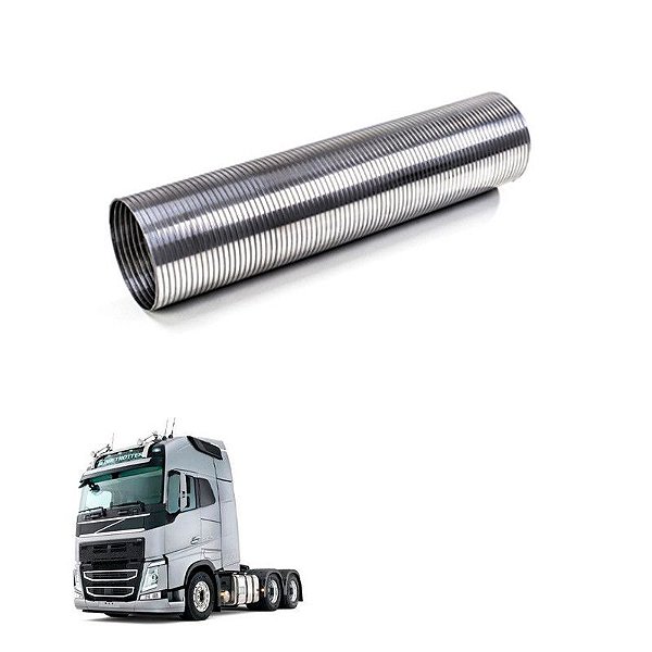 Tubo Flexível Volvo Nh Fh Fm 5 Polegadas 400mm Inóx