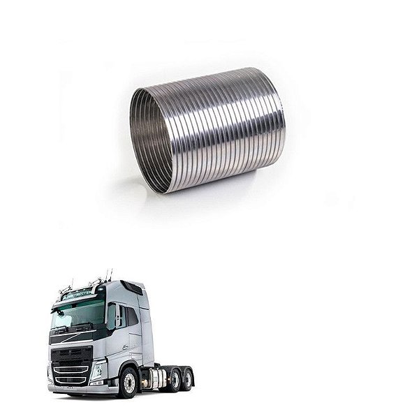 Tubo Flexível Volvo Nh Fh Fm 5 Polegadas 200mm Inóx