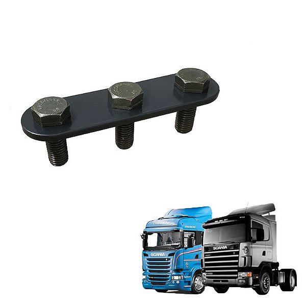 CHAPA COM 3 PARAFUSOS Scania S4 S5 (M14 X 40MM) Cod 2107804