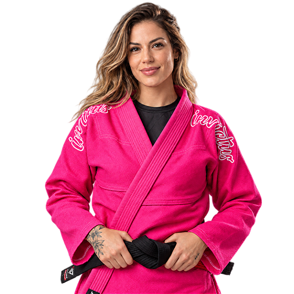 Kimono Rosa Pink Jiu Jitsu Feminino Invictus