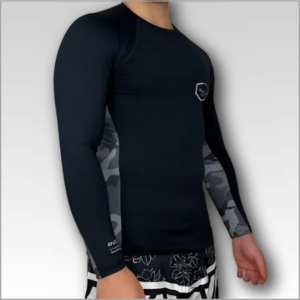 Rash Guard Island Hex RVCA - Cinza escuro