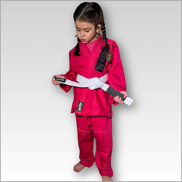Kimono Rosa Infantil Feminino Invictus - Acompanha Faixa