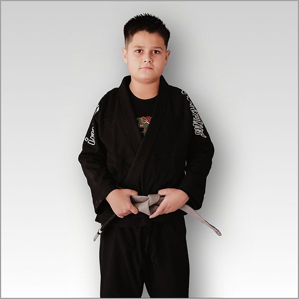 Kimono Preto Infantil  Invictus - Trançadinho