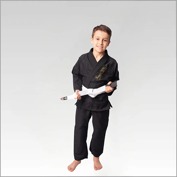 Kimono Infantil de Jiu Jitsu Preto - Adequado para campeonato