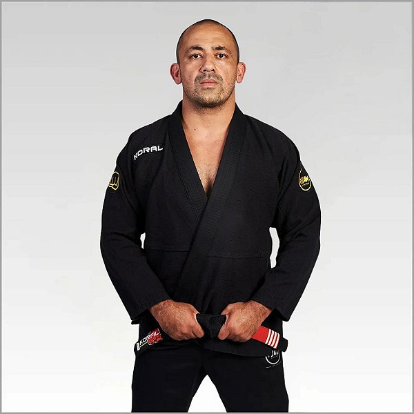 Kimono Preto Jiu Jitsu Koral Flow Trançado
