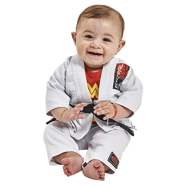 Kimono Baby Jiu-jitsu Branco Koral