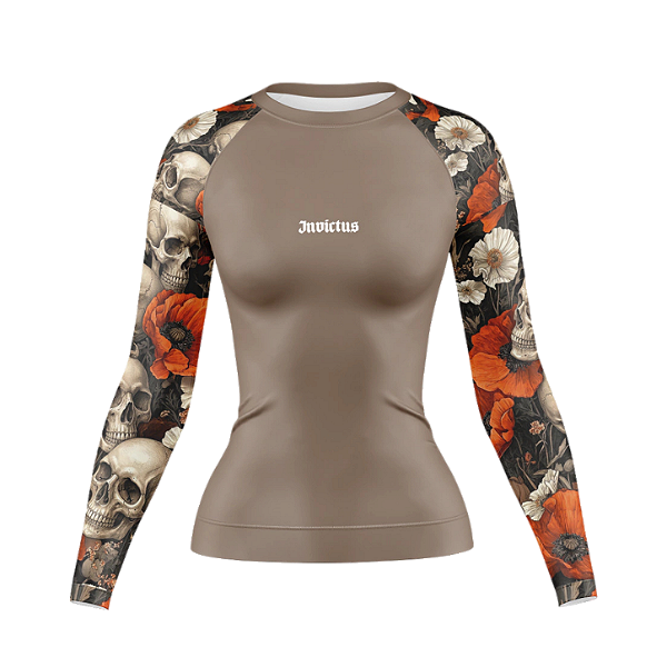 Rash Guard Feminina Skul Rose - Invictus