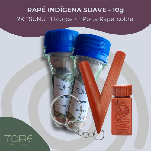 Kit 2 Rapé Suave + 1 Kuripe 3D + 1 Porta Rapé 3D
