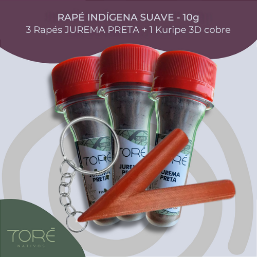 Kit 3 Rapés  + 1 Kuripe 3D