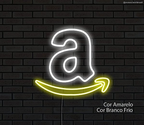 Amazon  - Luminária em Neon de LED (A=25cm x L=29cm)