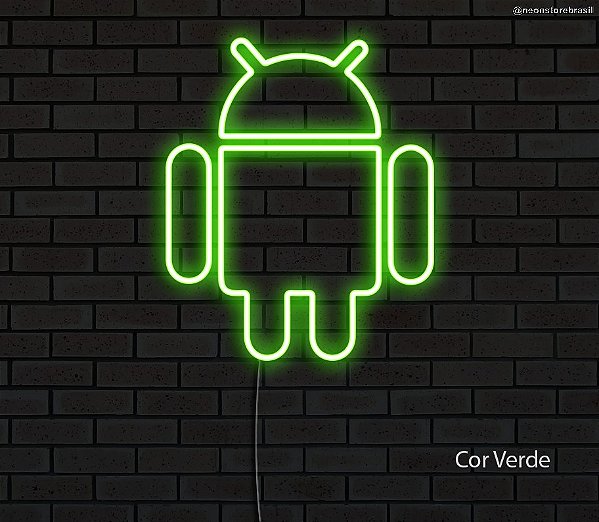 Android - Luminária em Neon de LED (A=30cm x L=25cm)