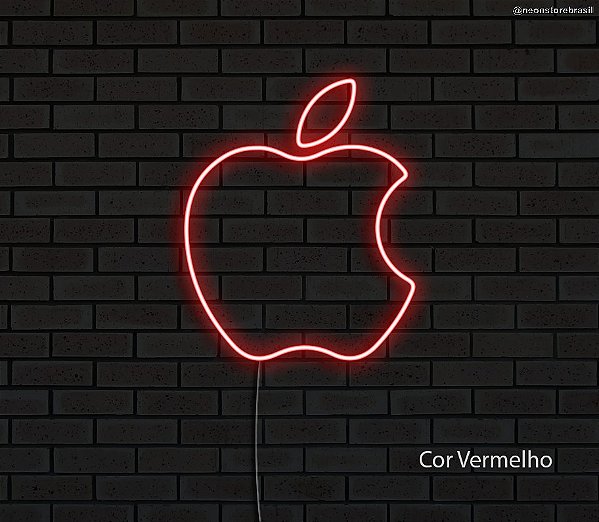 Apple - Luminária em Neon de LED (A=33cm x L=27cm)