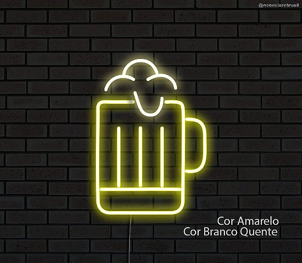 Cerveja - Luminária em Neon de LED (A=21cm x L=14cm)